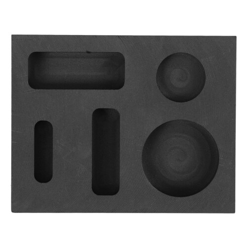 4Stk Schwarze Graphitform Metallgießform Labor Multiloch 1