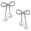 3Paare Ohrstecker Schleife Metall Mit Perlen 2