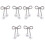 3Paare Ohrstecker Schleife Metall Mit Perlen 4
