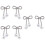 3Paare Ohrstecker Schleife Metall Mit Perlen 8