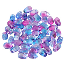 100Stk Handgefertigte Glasperlen Blau Lila DIY Bastelset