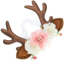 4Stk Weihnachts-Elchohren-Haarband Baby Mehrfarbig