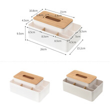 2Stk Bambus Tissue Box Halter Weiß Robust Für Büro Und Haushalt