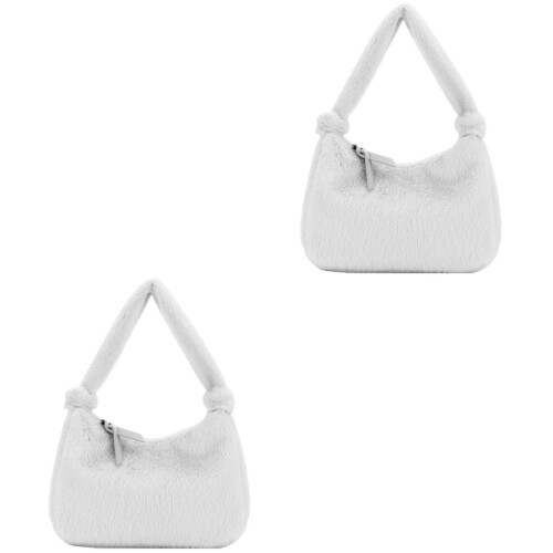 2Stk Große Weiße Handtasche Langlebig Praktisch 2