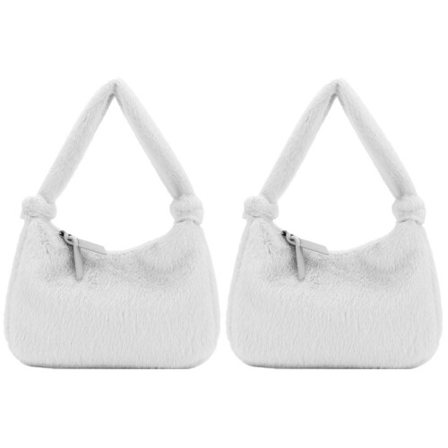2Stk Große Weiße Handtasche Langlebig Praktisch 1