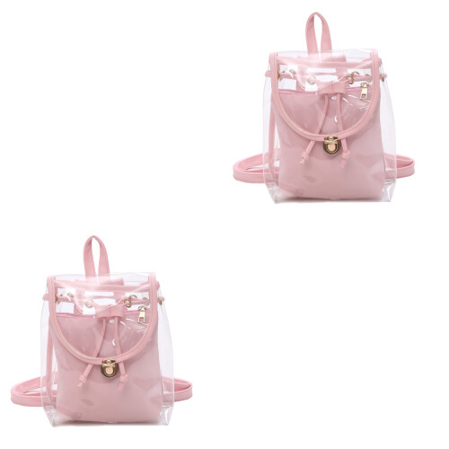 2Stk Candy Color Rucksack Transparent Sommer 2
