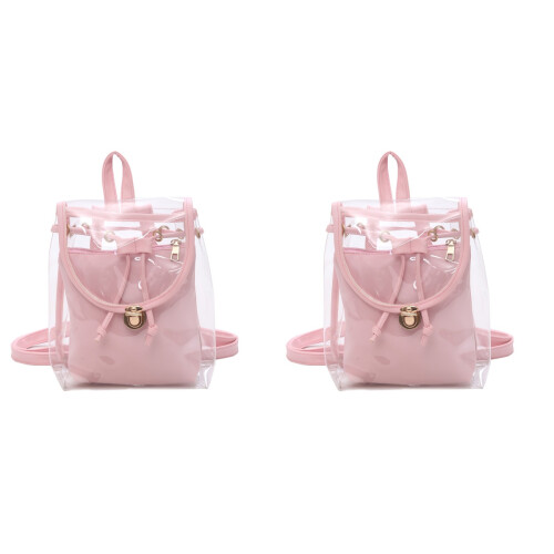 2Stk Candy Color Rucksack Transparent Sommer 1