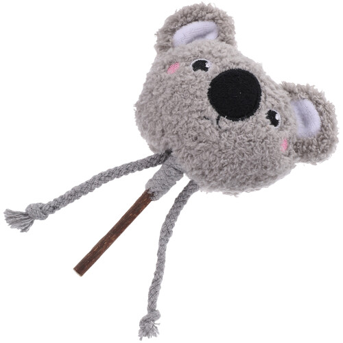 2Stk Silvervine Katzen-Kau-Sticks Mit Plüschkopf, Grau, Für Kätzchen 1