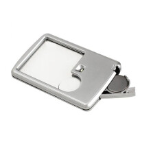 2Stk Leichte Dual- Lupe Mit LED Licht, Silber, Für Detailarbeit