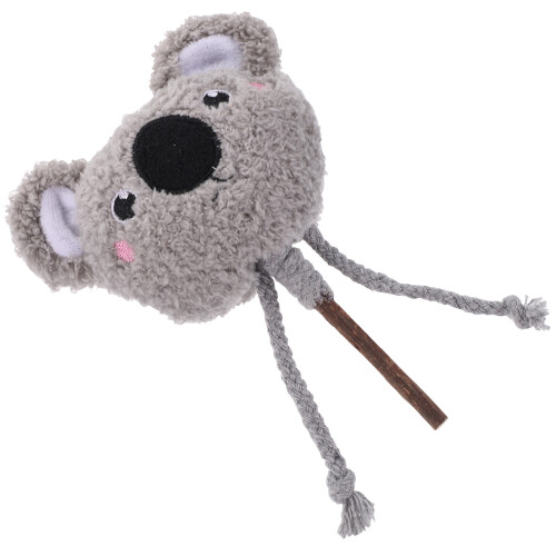2Stk Silvervine Katzen-Kau-Sticks Mit Plüschkopf, Grau, Für Kätzchen 2