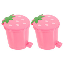 4Stk Niedliche Rosa Desktop Müllbehälter Aus PP, Für Zuhause & Büro