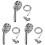 3Sets Gefilterte Mit 10 Duschkopf ABS 4