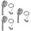 3Sets Gefilterte Mit 10 Duschkopf ABS 9