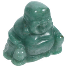 2Stk Vintage Kristall Buddha Figur Grün Für Zuhause