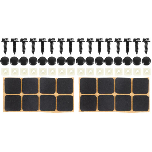 16Sets Schwarze Nummernschild Set Für Autos Sicher 2