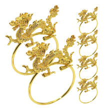 30Stk Goldfarbene Dragon Serviettenhalter Metall Für Bankett Und Party
