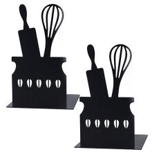 6Stk Multifunktionale Schwarze Metall Buchends Für Kinder Und Zuhause