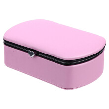2Stk Schmuck Organizer Box PU Rosa Schmuckbox Für Halskette