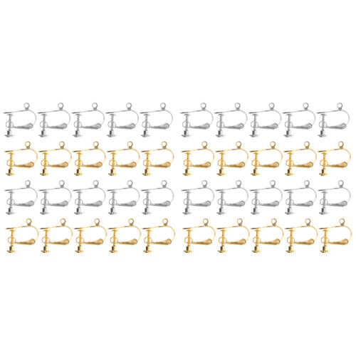 40Pièces Composants Boucles Clips DIY Couleurs Variées Métal 1