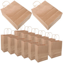40Stk Kraftpapier Geschenktüten , Tragbar Und Ideal Für Partys
