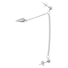 5Stk Dangle Ohrstecker Silber Doppelohr Für Frauen