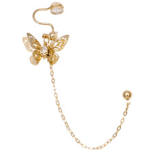 3Stk All-Match Ohrringe Gold Metall Chain Ohrschmuck Damen