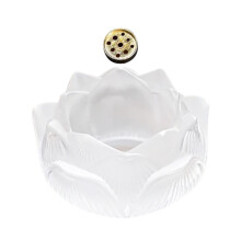 3Stk Exquisiter Lotus Räucherstäbchenhalter Aus Wasserglas Weiß