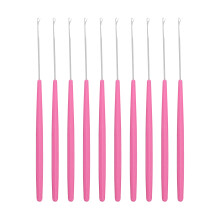 100Stk Haarverlängerung Häkelnadel Pink Kunststoff
