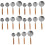 5Sets Silberne Messbecher Mit Holzgriff Für Backen 9