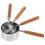 5Sets Silberne Messbecher Mit Holzgriff Für Backen 2
