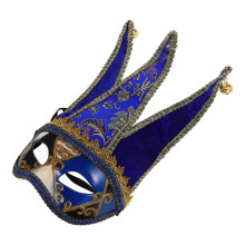 2Stk Dekorative Venezianische Party-Masken Aus Stoff Und Kunststoff