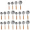 5Sets Silberne Messbecher Mit Holzgriff Für Backen 8