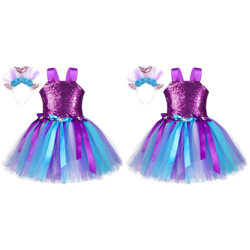 2Stk Sommer Tutu Set Für , , Bunt, Mit Haarband 1