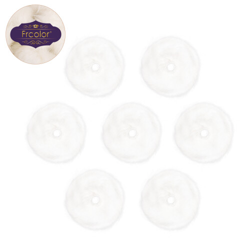 2Stk Fell Haarschmuck Transparent Elastische Haargummis 2