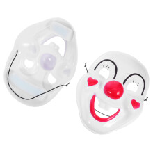 6Stk Kunststoff Clown Masken Für Halloween Party Und Maskenball
