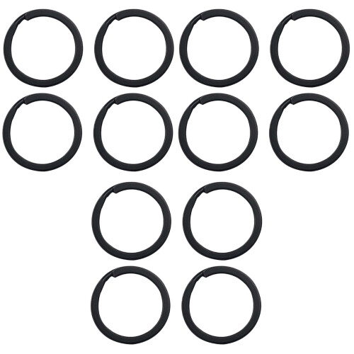 72Stk Robuste Schwarze Schlüsselringe, Metall-Split Key Chains 2