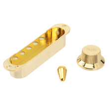 2Stk Guitar Parts Gold Plastik Pickup Covers Und Volume Tone Knobs
