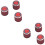 6Stk Rote Volume Tone Control Knobs Für E-Gitarre, Metall, Langlebig 6