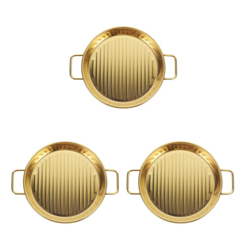 3Stk Snacktabletts Mit Griffen Gold Langlebig Und Sicher 2