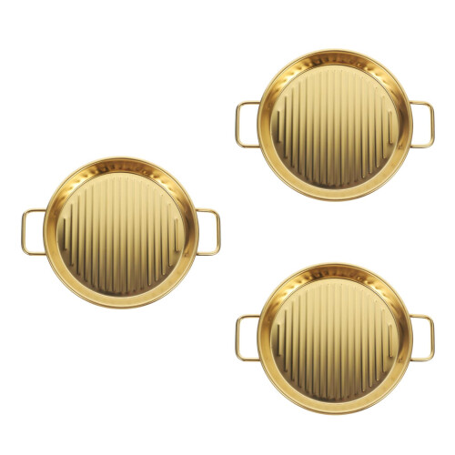 3Stk Snacktabletts Mit Griffen Gold Langlebig Und Sicher 1