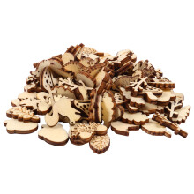 600Stk Holz- Scheiben Golden DIY Für Wand Und Fenster