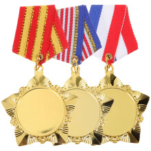 15Stk Goldfarbene Legierungs-Abzeichen Kinder Party Medaillen Broschen