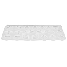5Stk Flexible Silikon Anhängerformen Für DIY Schmuckherstellung Weiß