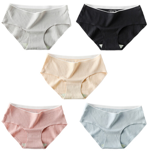 15Stk Sommer Damen Unterhosen Baumwoll Slips Elastisch Bunt