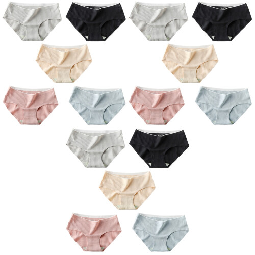 15Stk Sommer Damen Unterhosen Baumwoll Slips Elastisch Bunt 2