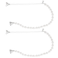 3Paare Damen Perlen- - Metall Dekorative Weiß