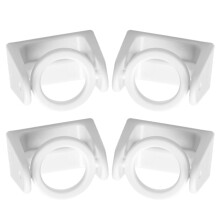 12Stk Flexible Ring Gardinenstangenhalter Weiß Ohne Bohren