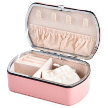 4Stk Schmuck Organizer Pink PU Schmuckbox