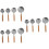 3Sets Back Messbecher Set, Holzgriffen, Messlöffel, Silber 9