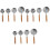 3Sets Back Messbecher Set, Holzgriffen, Messlöffel, Silber 5
